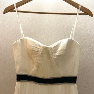 BCBG Max Azria Strapless Silk Gown - Size 0 - Off White.